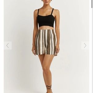 DISSH STRIPED LINEN SHORTS US 6 NWT
